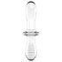 Satisfyer Double Crystal - dildo duplo de vidro - transparente