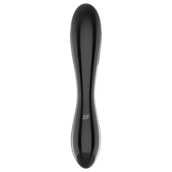 Satisfyer Dazzling Crystal 1 - dildo duplo vidro - preto
