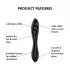 Satisfyer Dazzling Crystal 1 - dildo duplo vidro - preto