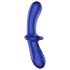 Satisfyer Double Crystal - dildo duplo de vidro - azul