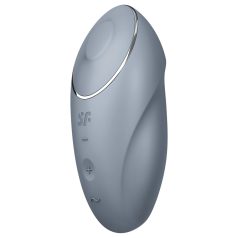   Satisfyer - vibrador clitóris 2 em 1 - Tap & Climax 1 - cinza
