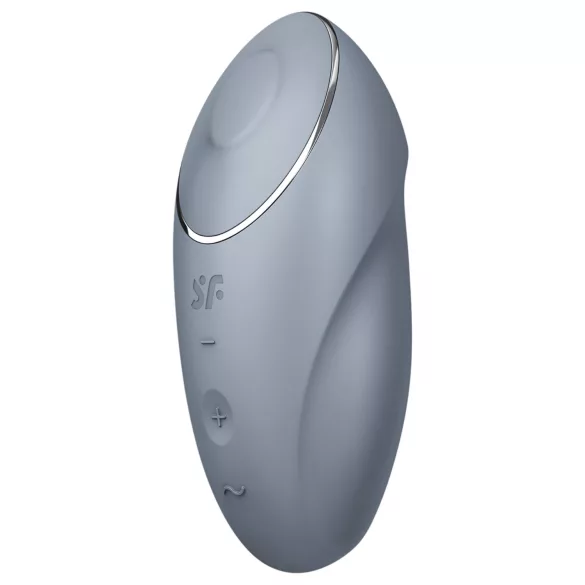 Satisfyer - vibrador clitóris 2 em 1 - Tap & Climax 1 - cinza