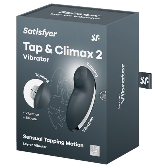 Satisfyer Tap & Climax 2 - vibrador 2 em 1 clitóris e ponto G - cinza