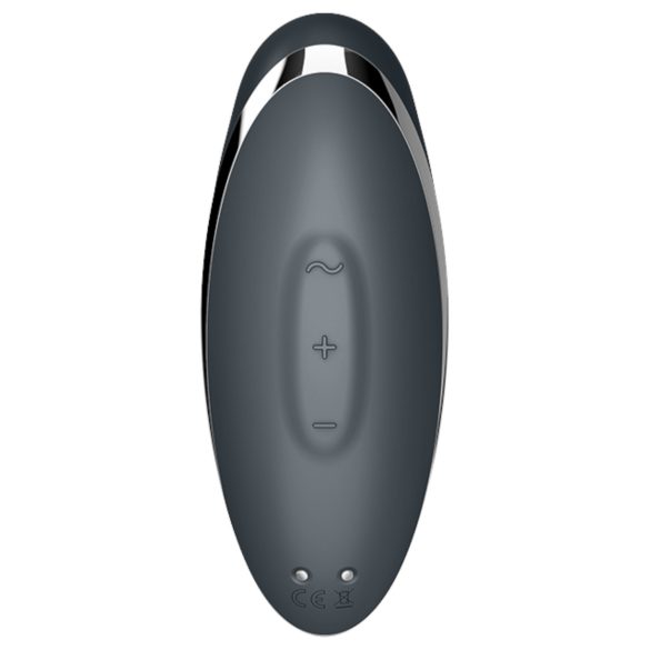 Satisfyer Tap & Climax 2 - vibrador 2 em 1 clitóris e ponto G - cinza