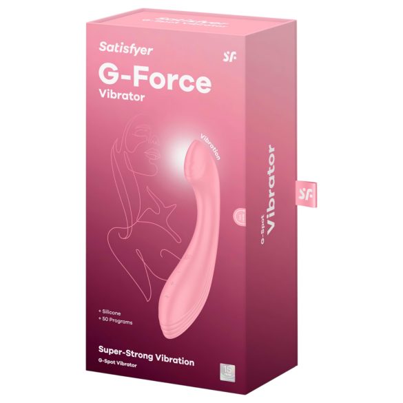 Satisfyer G-Force - vibrador ponto G recarregável à prova d'água rosa