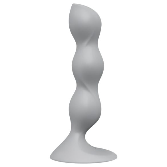Satisfyer Triple Ball-R - dildo com bolas texturizadas - silicone cinza