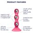 Satisfyer Triple Ball-R - vibrador anal com esferas - silicone rosa