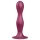 Satisfyer Double Ball-R - dildo com ventosa e peso - silicone vermelho