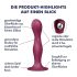 Satisfyer Double Ball-R - dildo com ventosa e peso - silicone vermelho
