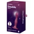 Satisfyer Double Ball-R - dildo com ventosa e peso - silicone vermelho