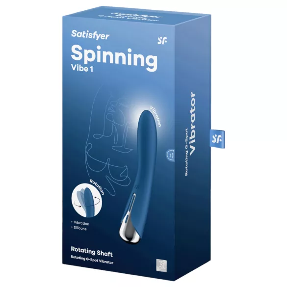 Satisfyer - Vibrador ponto G com cabeça giratória - silicone azul