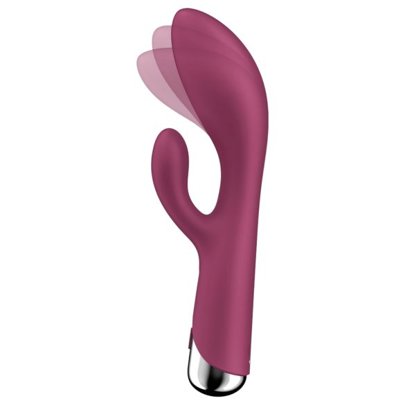Satisfyer - vibrador rabbit rotativo clitóris - silicone vermelho