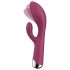 Satisfyer - vibrador rabbit rotativo clitóris - silicone vermelho
