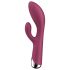 Satisfyer - vibrador rabbit rotativo clitóris - silicone vermelho