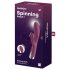 Satisfyer - vibrador rabbit rotativo clitóris - silicone vermelho