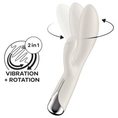 Satisfyer - vibrador rabbit rotativo clitóris - bege