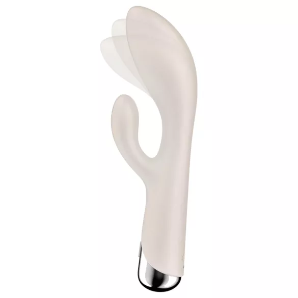 Satisfyer - vibrador rabbit rotativo clitóris - bege