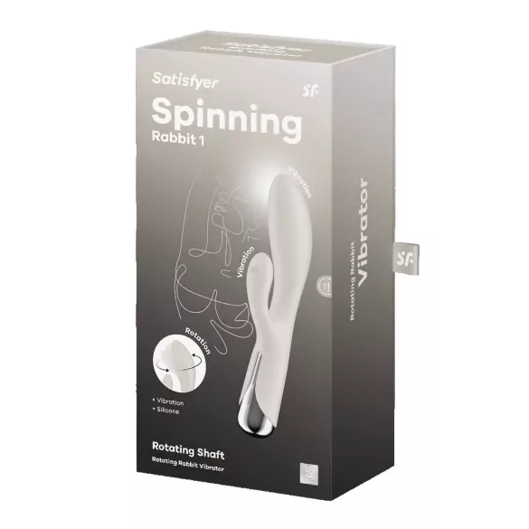 Satisfyer - vibrador rabbit rotativo clitóris - bege