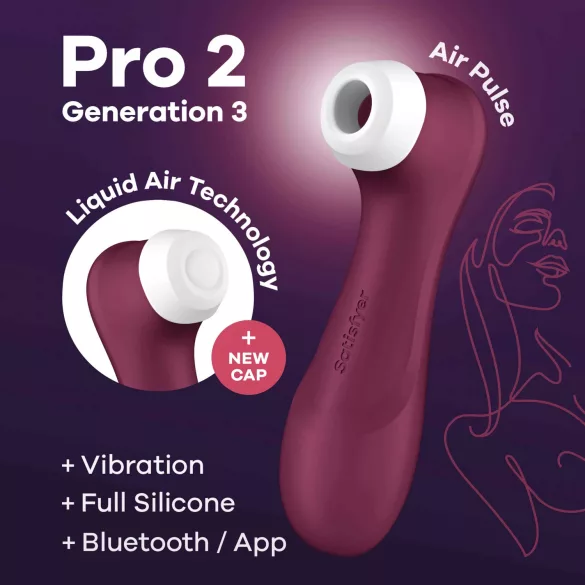 Satisfyer Pro 2 Gen3 - Estimulador de clitóris por ondas de pressão controlado por app (vermelho)