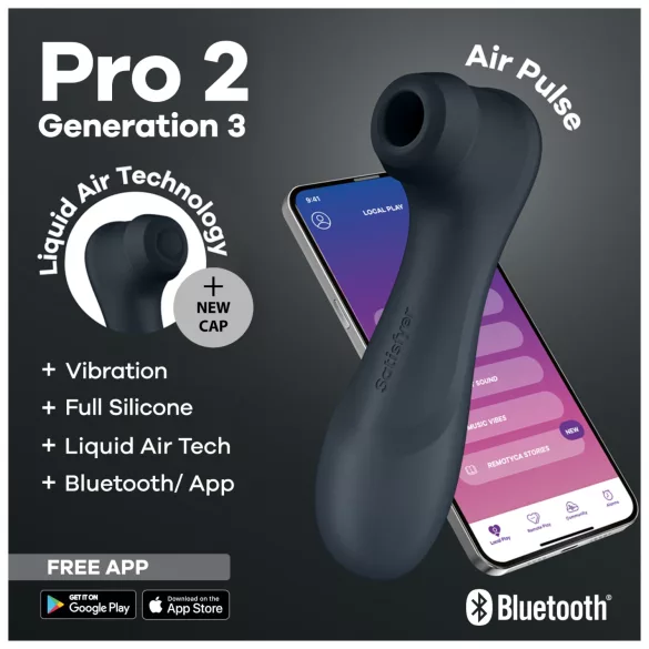 Satisfyer Pro2 Gen3 - sugador clitoriano ondas de ar - dark grey