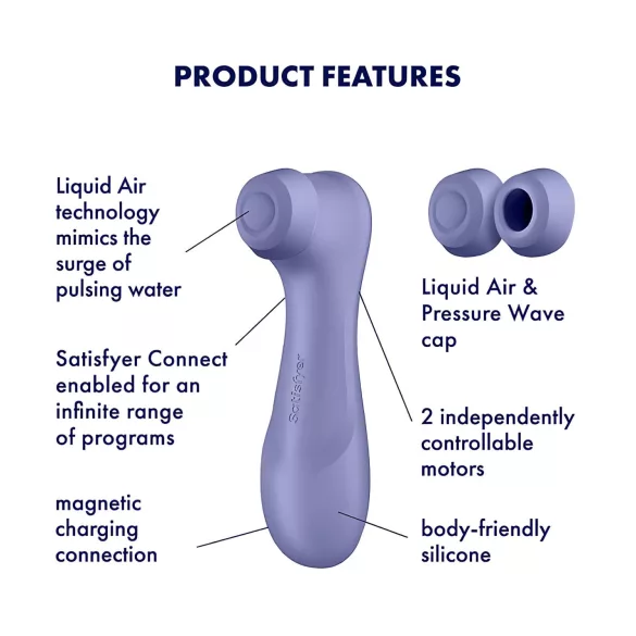Satisfyer Pro 2 Gen3 - Estimulador de clitóris por ondas de pressão controlado por app (roxo)
