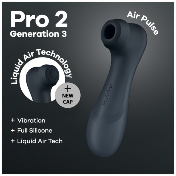 Satisfyer Pro2 Gen3 - sugador clitoriano por ondas de ar - cinza escuro