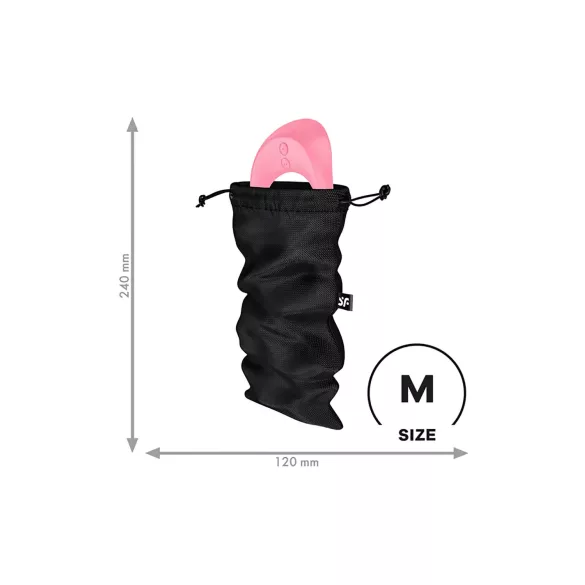 Satisfyer Treasure Bag - bolsa discreta para armazenar - média - preto