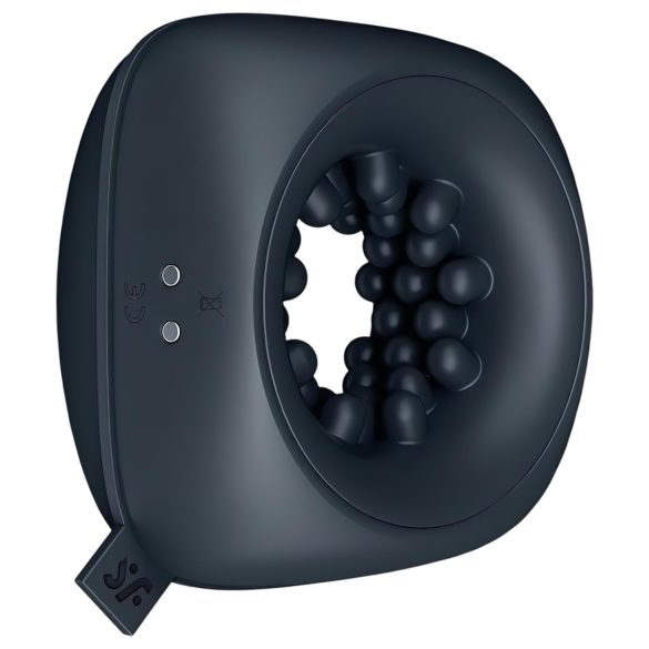 Satisfyer - masturbador vibratório masculino recarregável - silicone preto