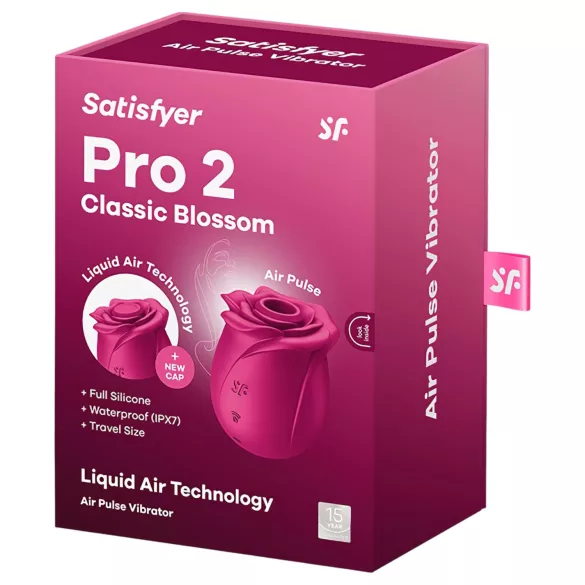 Satisfyer Pro 2 Classic Blossom - vibrador clitóris sucção ar - vermelho