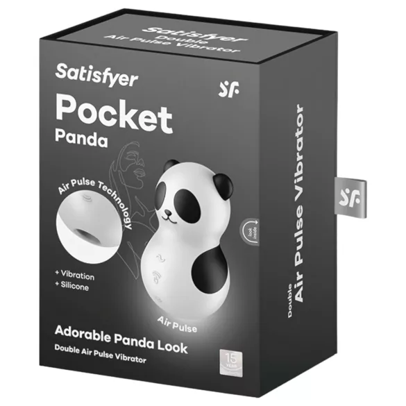 Satisfyer Pocket Panda - vibrador clitóris sucção - preto