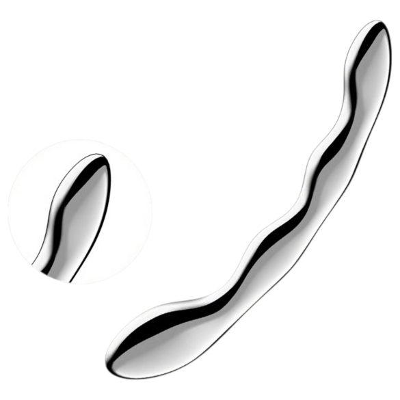 Satisfyer Cosmic Crest 2 - dildo aço ondulado - prata