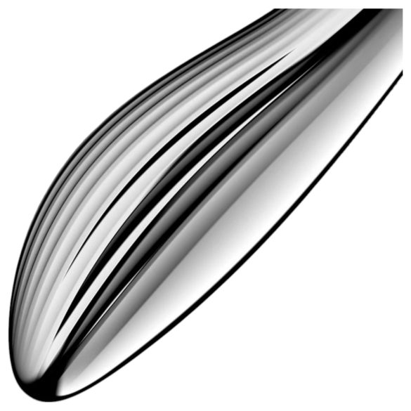 Satisfyer - dildo metálico texturizado - aço inoxidável prata