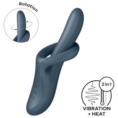   Satisfyer Heat Flex 4 - vibrador clitóris com aquecimento - silicone cinza