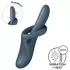 Satisfyer Heat Flex 4 - vibrador clitóris com aquecimento - silicone cinza