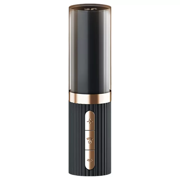 Satisfyer Deep Kiss - vibrador sucção clitóris formato batom - preto