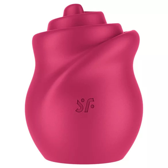 Satisfyer Tongue Twister - vibrador clitóris rotativo com língua - silicone rosa