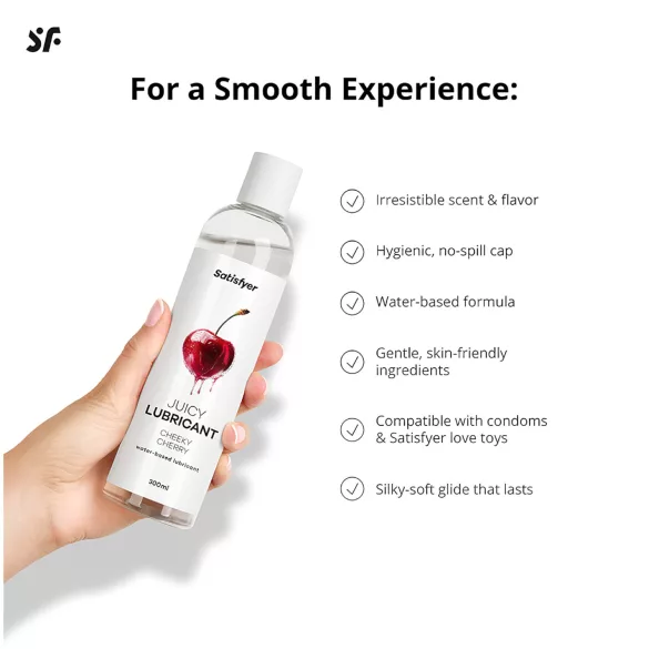 Satisfyer - lubrificante com sabor cereja - 300ml