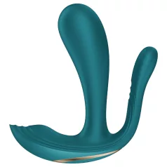   Satisfyer Top Secret+ - vibrador vestível com 3 pontas - verde