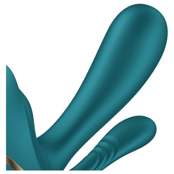 Satisfyer Top Secret+ - vibrador vestível com 3 pontas - verde