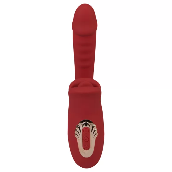 EIS Passion Lips - vibrador ponto G com função de língua - silicone vermelho