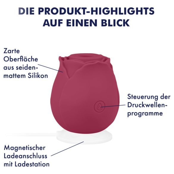 EIS Blush&Bloom - vibrador sugador clitóris recarregável - vermelho