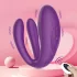 Mrow - vibrador para casal recarregável à prova d'água 3 motores roxo