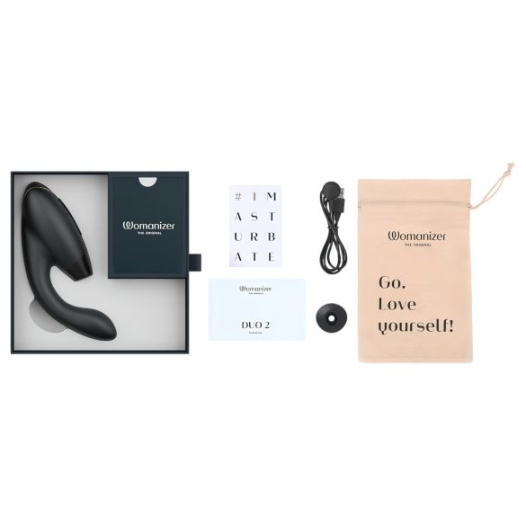 Womanizer Duo 2 - vibrador duplo ponto G e clitóris - preto
