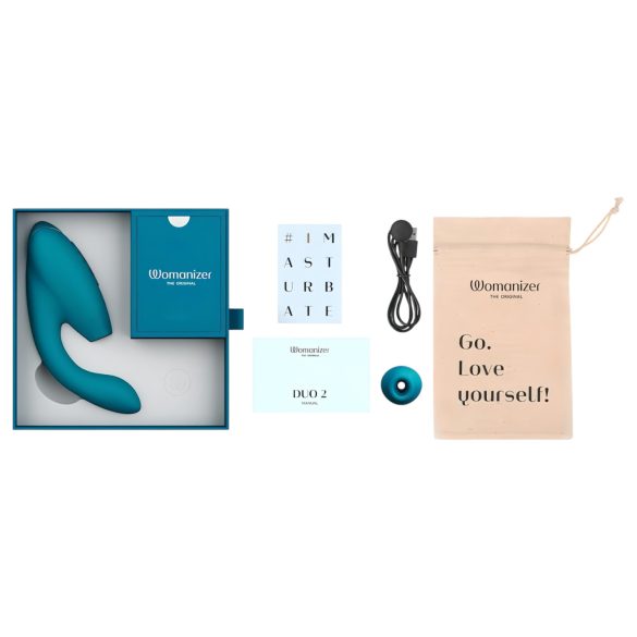 Womanizer Duo 2 - vibrador duplo ponto G e clitóris - silicone verde