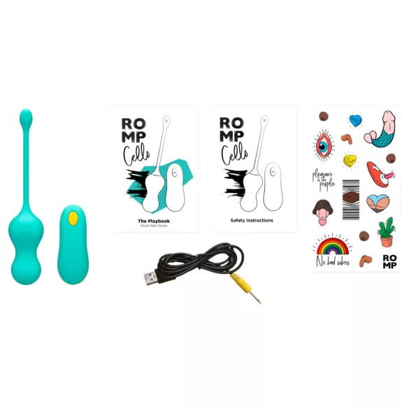 ROMP Cello - bola vaginal vibratória com controle remoto - verde