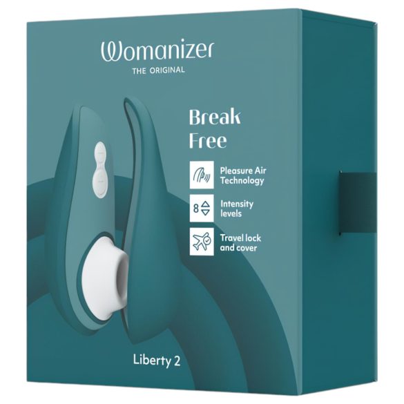 Womanizer Liberty 2 - estimulador clitóris sucção recarregável - verde escuro