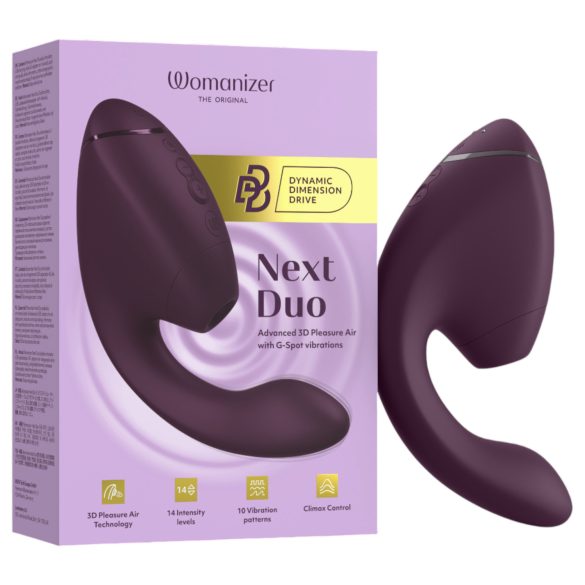 Womanizer Next Duo - vibrador dupla função ponto G e clitóris - lilás