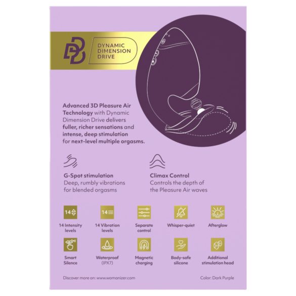 Womanizer Next Duo - vibrador dupla função ponto G e clitóris - lilás