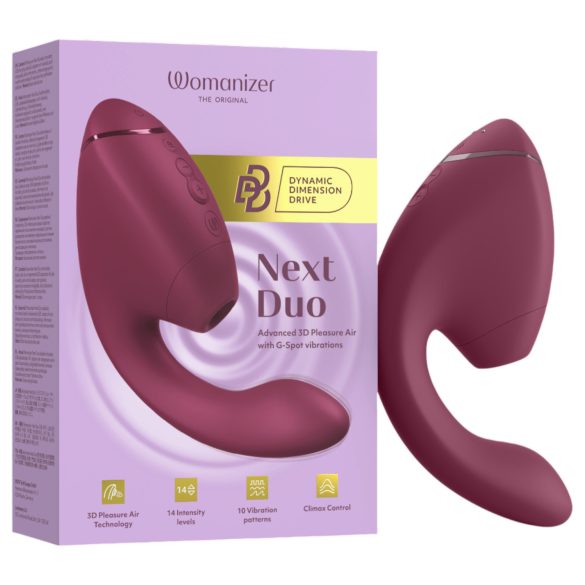 Womanizer Next Duo - vibrador duplo ponto G e clitóris - rosa