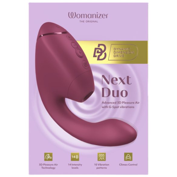 Womanizer Next Duo - vibrador duplo ponto G e clitóris - rosa